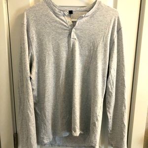 Lululemon Heather Gray Henley size Large